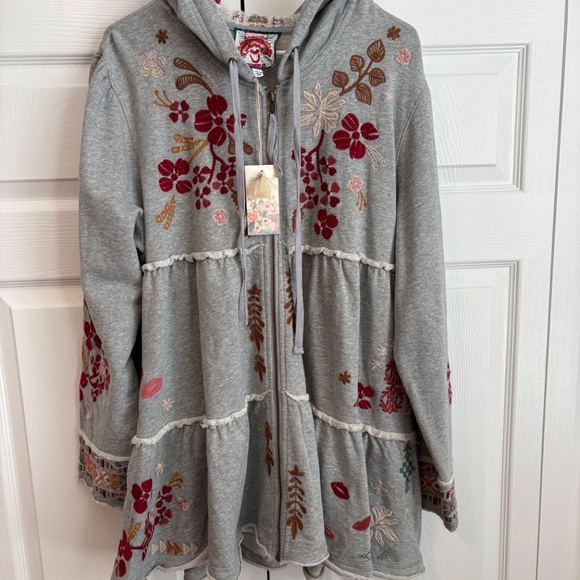 Johnny Was ZUZU TIERED HOODIE XXL - Picture 2 of 7